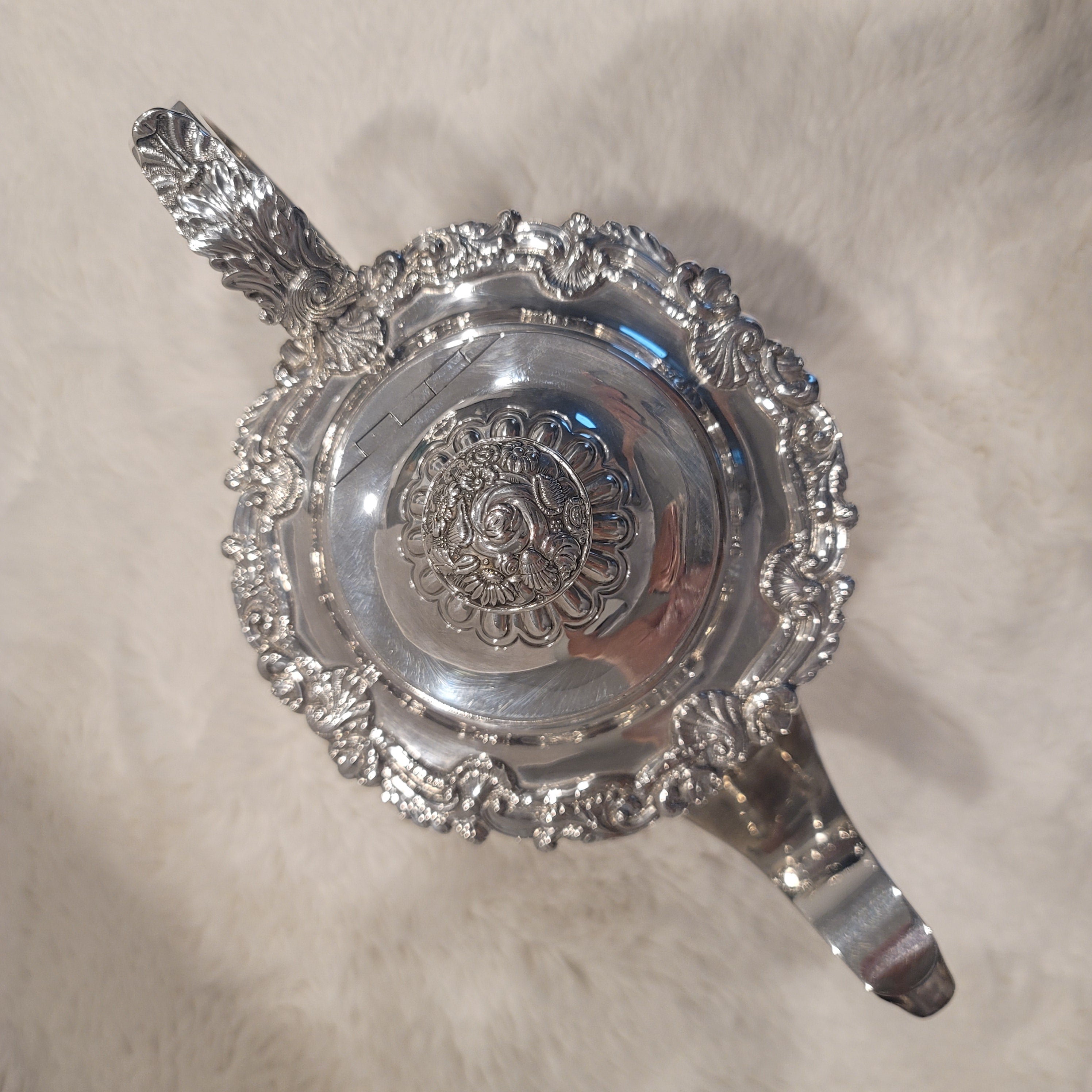 1798 London Georgian Sterling Silver Teapot with 1915 Sugar & Creamer Set – Rare Antique Tea Service  No.SS029