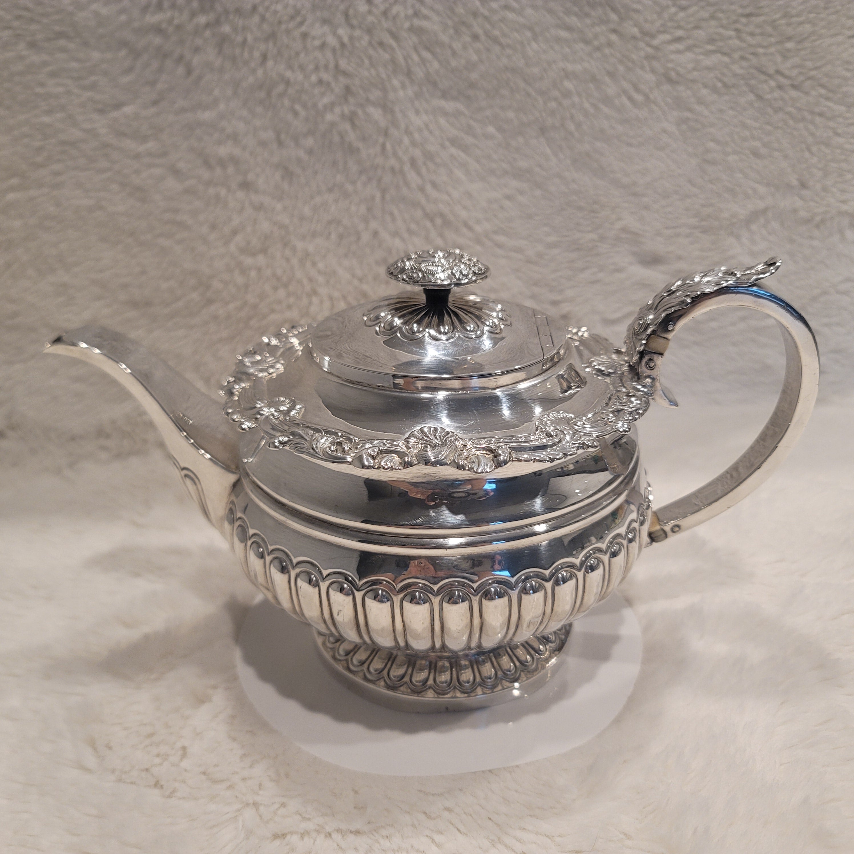 1798 London Georgian Sterling Silver Teapot with 1915 Sugar & Creamer Set – Rare Antique Tea Service  No.SS029