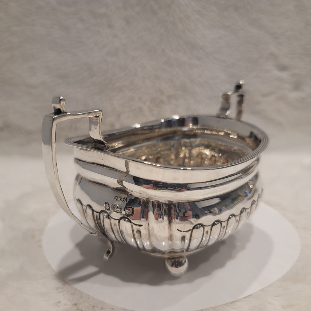 1798 London Georgian Sterling Silver Teapot with 1915 Sugar & Creamer Set – Rare Antique Tea Service  No.SS029