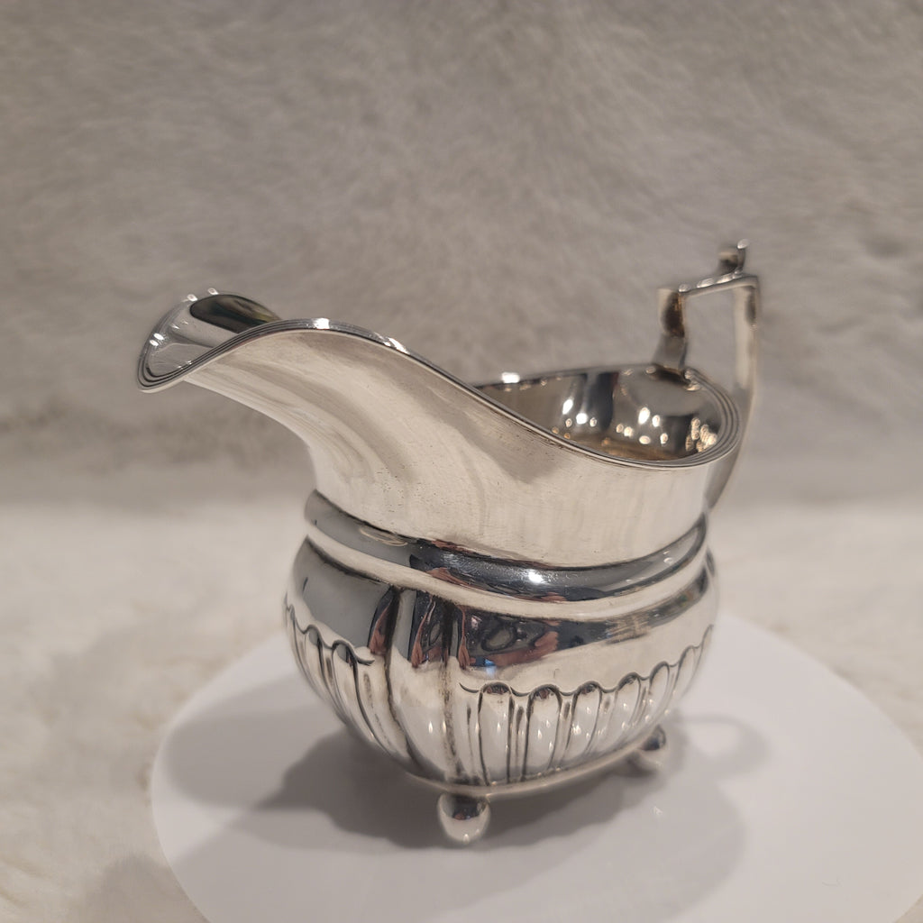 1798 London Georgian Sterling Silver Teapot with 1915 Sugar & Creamer Set – Rare Antique Tea Service  No.SS029