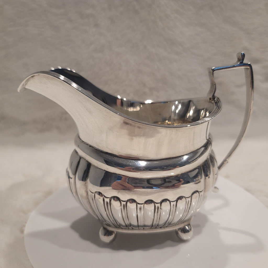 1798 London Georgian Sterling Silver Teapot with 1915 Sugar & Creamer Set – Rare Antique Tea Service  No.SS029