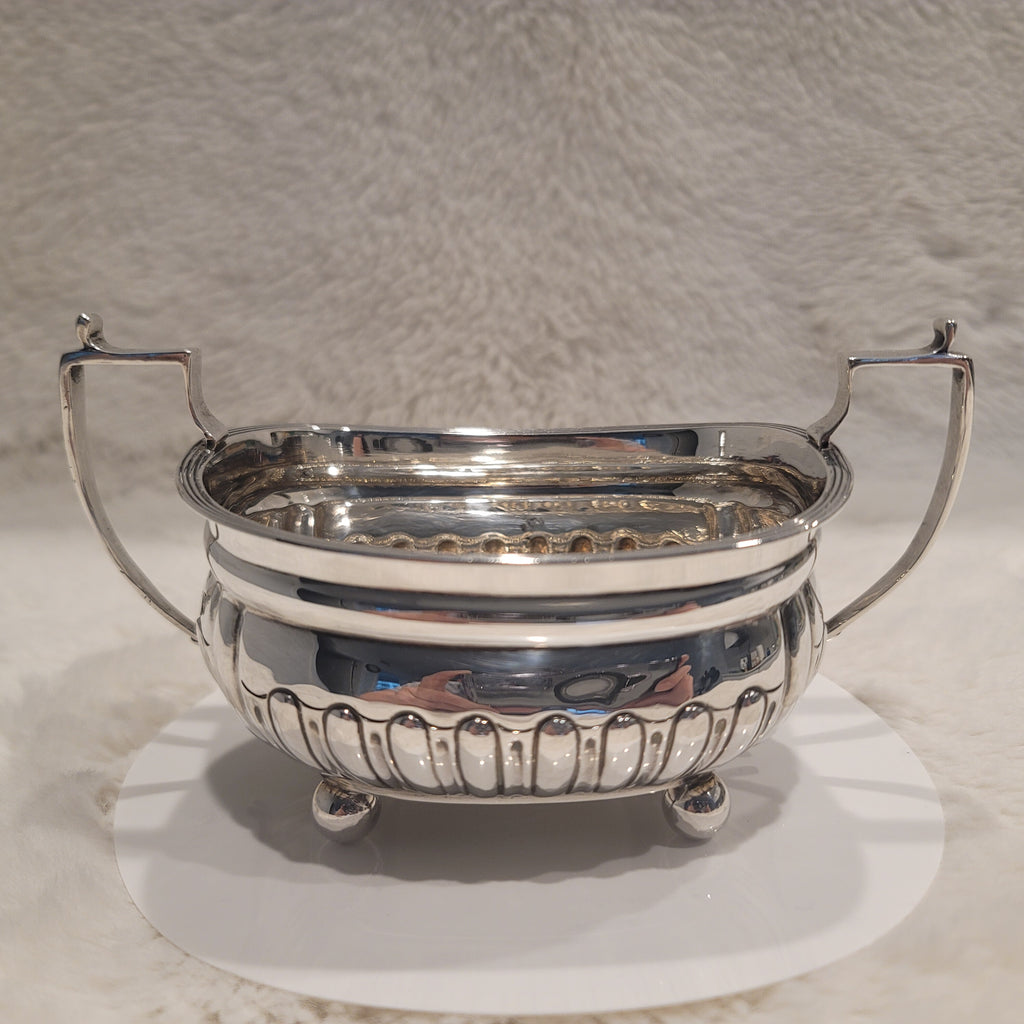 1798 London Georgian Sterling Silver Teapot with 1915 Sugar & Creamer Set – Rare Antique Tea Service  No.SS029