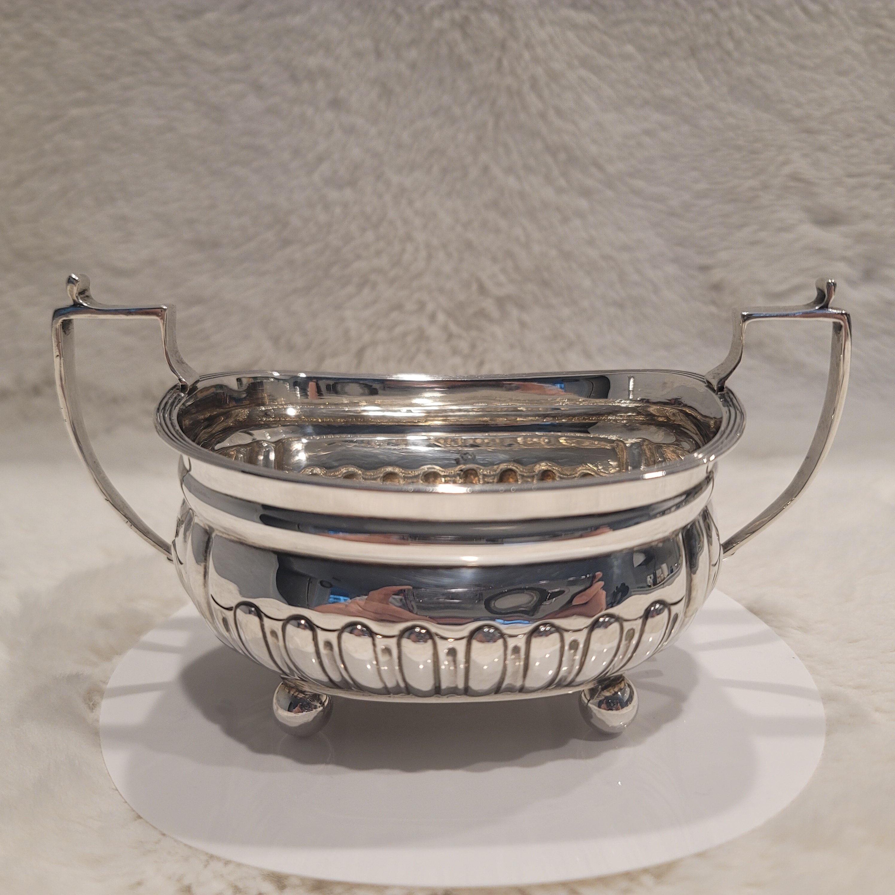 1798 London Georgian Sterling Silver Teapot with 1915 Sugar & Creamer Set – Rare Antique Tea Service  No.SS029