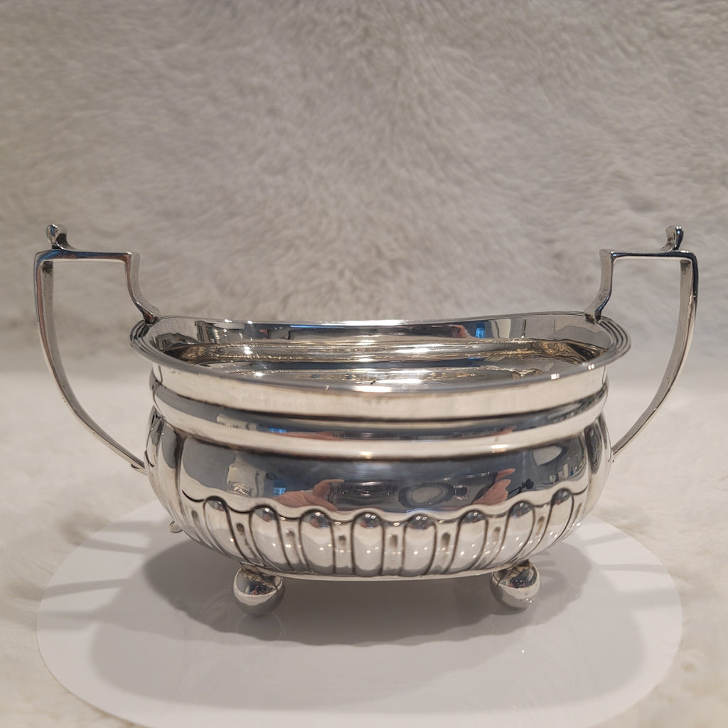 1798 London Georgian Sterling Silver Teapot with 1915 Sugar & Creamer Set – Rare Antique Tea Service  No.SS029