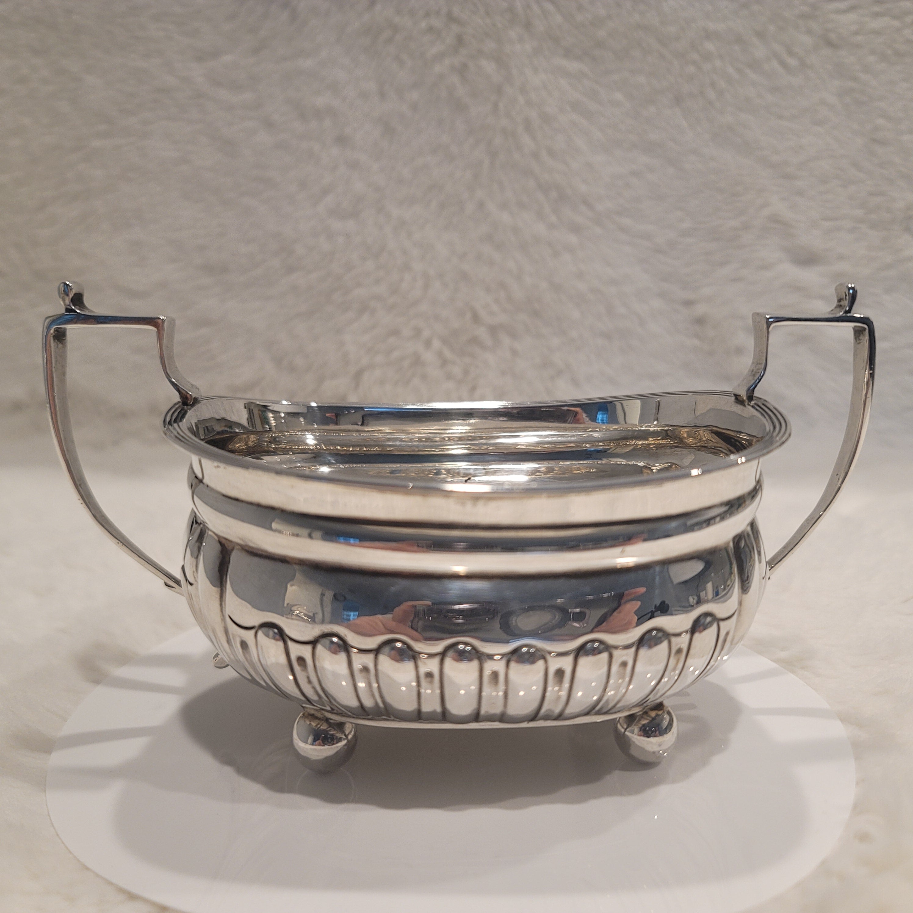 1798 London Georgian Sterling Silver Teapot with 1915 Sugar & Creamer Set – Rare Antique Tea Service  No.SS029