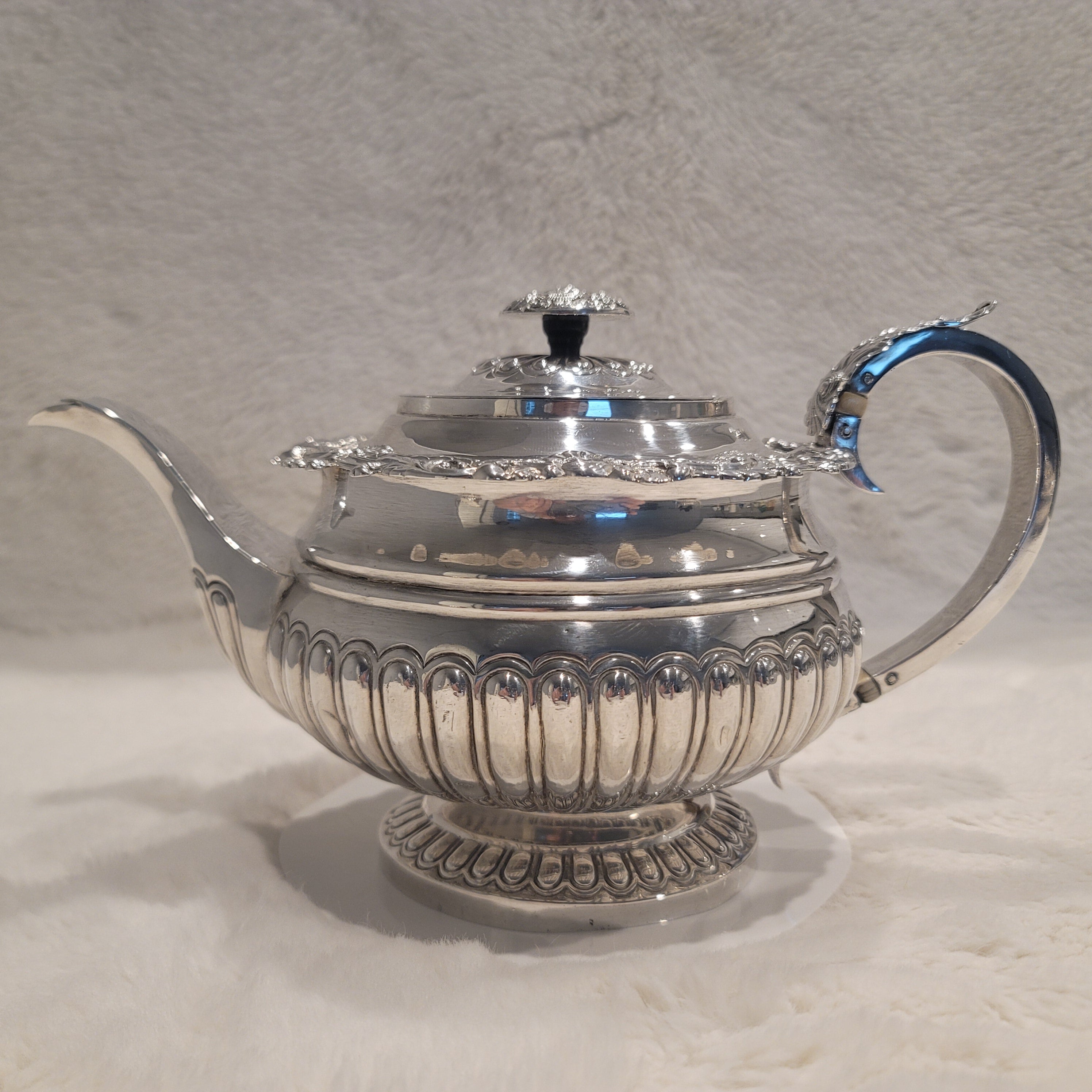 1798 London Georgian Sterling Silver Teapot with 1915 Sugar & Creamer Set – Rare Antique Tea Service  No.SS029