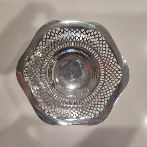 Antique 1911 Joseph Cook Ltd Sterling Silver Pierced Bon Bon Dish, Birmingham Hallmarked, Early George V, Edwardian Style, 183g  No.SS083