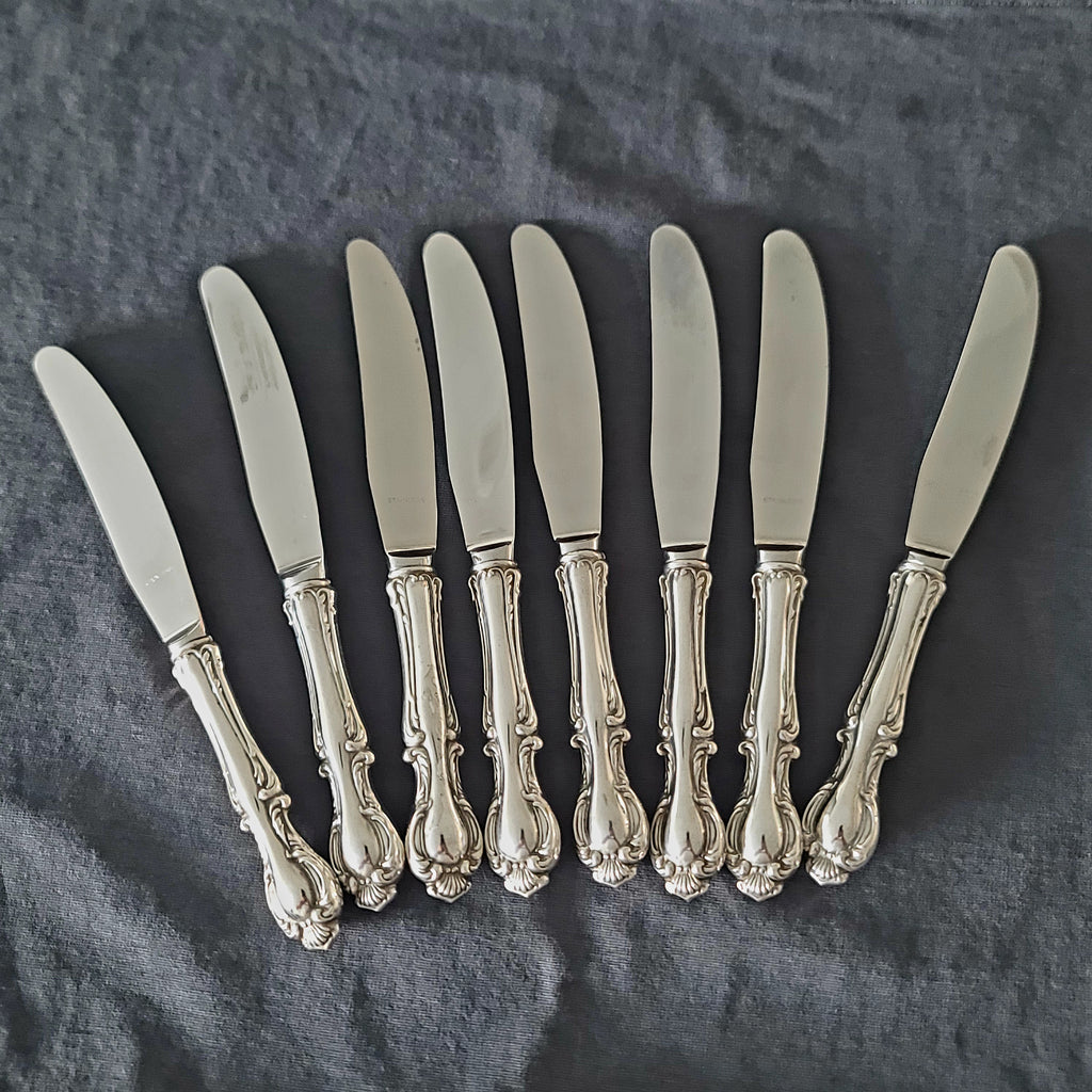 Vintage Northumbria Sterling Silver Flatware Service, 54-Piece Louis XV Set (c.1955) No.SS140