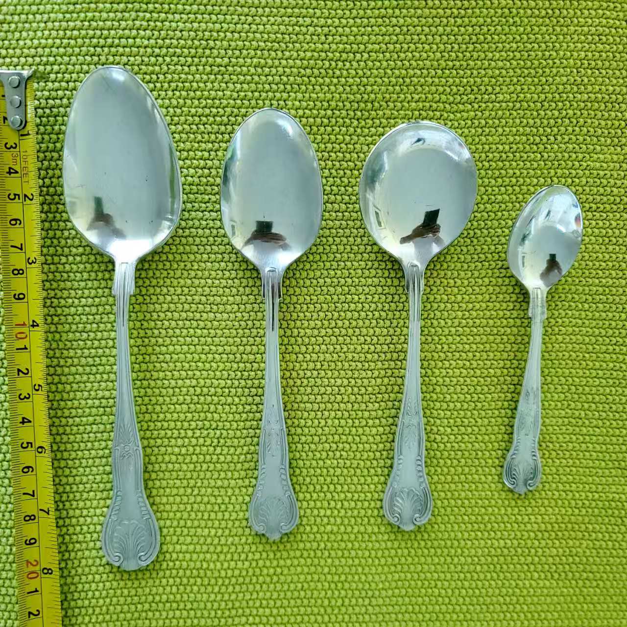 Viners of Sheffield Silver-Plated Dinnerware Set: Queen Anne Pattern, Pine Cabinet, 110 Pieces, Item No. DS048