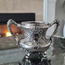 Reed & Barton Silver Plated Tea Set: 1897 Victorian Floral Design. No.DS038