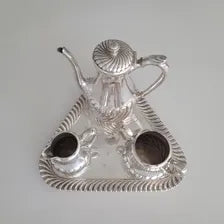 Antique Wilcox Silver Plate Tea Coffee Set: Quadruple Plate, 4-Piece. No.DS031