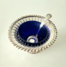 Vintage Sheffield Silver Plated Jam Dish with Spoon - Made in England No.DS030