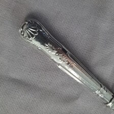 Antique Sterling Silver Fruit Fork: Victorian Floral Handle, 1908 Sheffield. No.SS037