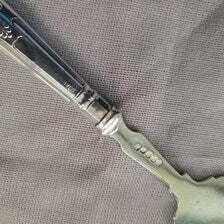 Antique Sterling Silver Fruit Fork: Victorian Floral Handle, 1908 Sheffield. No.SS037