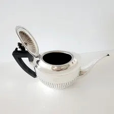 Antique Birks Sterling Silver Tea Set: Ribbed Art Deco Design. No.SS031