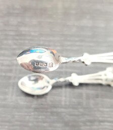 George V Sterling Silver Teaspoon Set: Antique London & Sheffield Flatware in Box. No.SS084