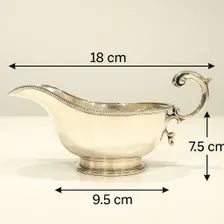 1930 Birmingham, England Sterling Silver Gravy Boat – 145g  Item No: SS028