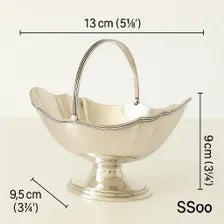 Antique Sterling Silver Candy Basket: London 1902 Hallmarked Victorian Silverware. No.SS082