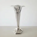 1915 Birmingham Sterling Silver Vase: Pierced Floral Rim, WWI Era. No.SS080