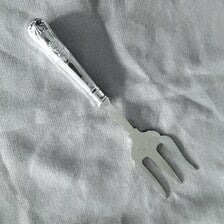 Antique Sterling Silver Fruit Fork: Victorian Floral Handle, 1908 Sheffield. No.SS037
