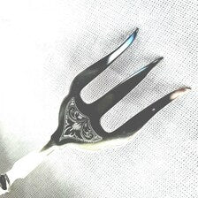 Antique Sterling Silver Fruit Fork: Victorian Floral Handle, 1908 Sheffield. No.SS037