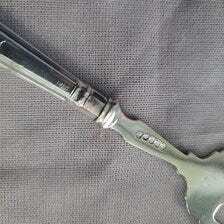 Antique Sterling Silver Fruit Fork: Victorian Floral Handle, 1908 Sheffield. No.SS037