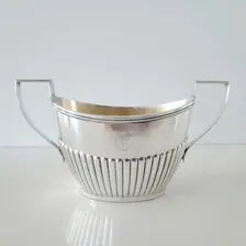 Antique Birks Sterling Silver Tea Set: Ribbed Art Deco Design. No.SS031