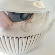 Antique Birks Sterling Silver Tea Set: Ribbed Art Deco Design. No.SS031