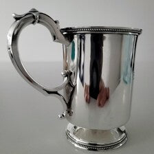 Victorian Sterling Silver Mug: 1883 George Unite, Queen Victoria Jubilee. No.SS030