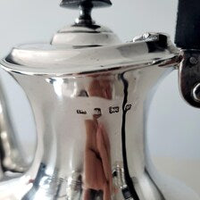 1902 Levi & Salaman Sterling Silver 4-Piece Tea  Coffee Set | Birmingham Edwardian Antique | 1588g  No.SS050