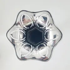 1915 Birmingham Sterling Silver Vase: Pierced Floral Rim, WWI Era. No.SS080