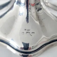 1915 Birmingham Sterling Silver Vase: Pierced Floral Rim, WWI Era. No.SS080