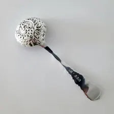 Victorian Sterling Silver Sugar Sifter Spoon: 1894 Birmingham, Original Box. No.SS038