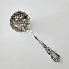 Victorian Sterling Silver Sugar Sifter Spoon: 1894 Birmingham, Original Box. No.SS038