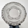 Sheffield Style Silver Plate: Sterling Grape Border, Rococo Floral Dish.  No.SS060