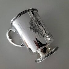Victorian Sterling Silver Mug: 1883 George Unite, Queen Victoria Jubilee. No.SS030