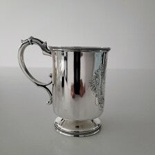 Victorian Sterling Silver Mug: 1883 George Unite, Queen Victoria Jubilee. No.SS030