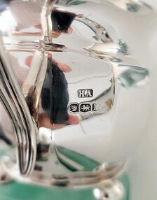 Antique Sterling Silver Sugar & Creamer Set: Atkin Brothers, Sheffield 1927. No.SS043