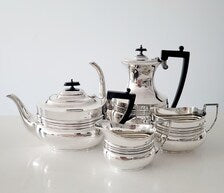 1902 Levi & Salaman Sterling Silver 4-Piece Tea  Coffee Set | Birmingham Edwardian Antique | 1588g  No.SS050