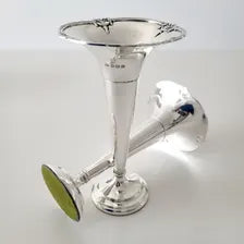 Antique Sterling Silver Vases: George Style, Birmingham 1919. No.SS040
