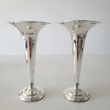 Antique Sterling Silver Vases: George Style, Birmingham 1919. No.SS040