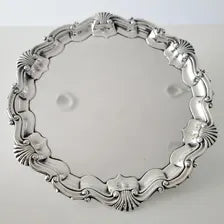 Antique Sterling Silver Rococo Tray: Goldsmiths & Silversmiths Co, London 1908. No.SS059