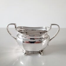 Antique Sterling Silver Sugar & Creamer Set: Atkin Brothers, Sheffield 1927. No.SS043