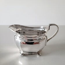 Antique Sterling Silver Sugar & Creamer Set: Atkin Brothers, Sheffield 1927. No.SS043