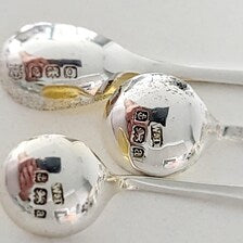 Antique Sterling Silver Condiment Set: Chester & Birmingham Silversmiths, Original Box. No.SS047
