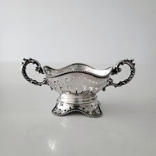Antique William B. Kerr Sterling Silver Openwork Bowls with Lenox Inserts, Set of 4.  No.SS045