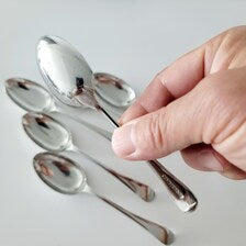 Art Nouveau Silver Plated Teaspoon Set: Ernest Jones, London, Original Box. No.DS046