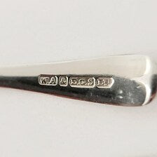 Art Nouveau Silver Plated Teaspoon Set: Ernest Jones, London, Original Box. No.DS046