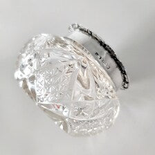 Edwardian Sterling Silver & Cut Crystal Vanity Jars - Birmingham 1904. No.SS048