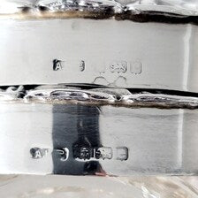 Edwardian Sterling Silver & Cut Crystal Vanity Jars - Birmingham 1904. No.SS048
